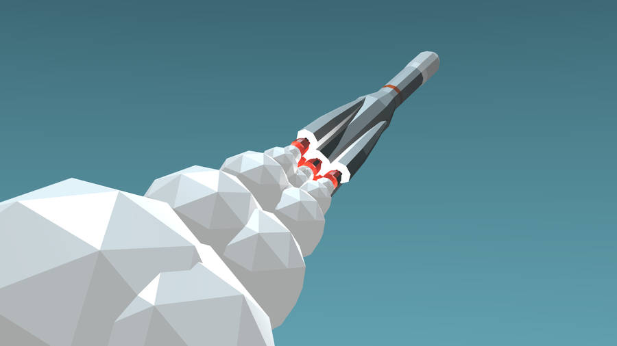 Low Poly Rocket Wallpaper