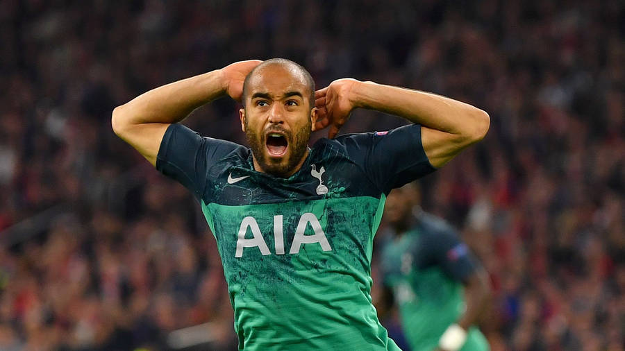 Lucas Moura Shouting During Game Wallpaper