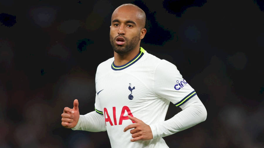 Lucas Moura Wearing White Jersey Wallpaper