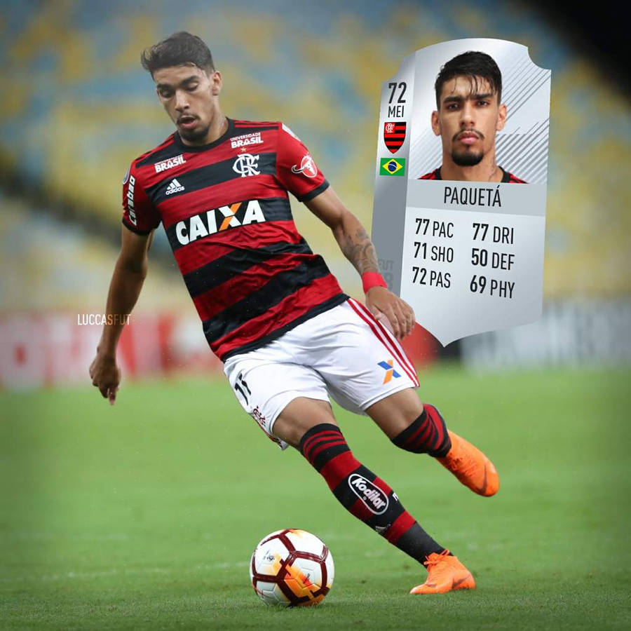 Lucas Paquetá Full Body With Stats Wallpaper