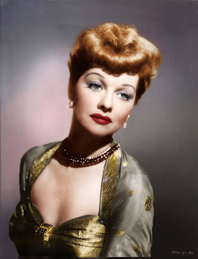 Lucille Ball Dramatic Headshot Wallpaper