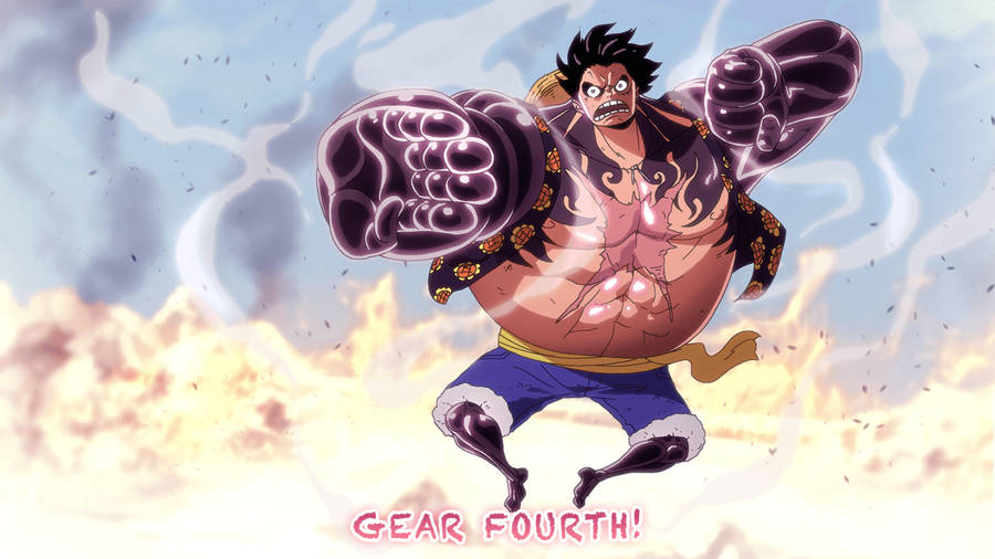 Luffy Gear 4 Blazing Fire Wallpaper