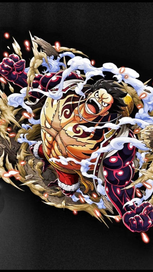 Luffy Gear 4 Explosion Art Wallpaper