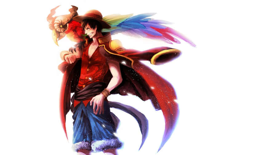 Luffy Representing Power And Joy Wallpaper