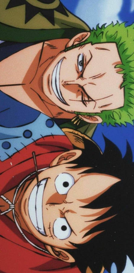 Luffy Zoro Grinning Smile Mobile Wallpaper