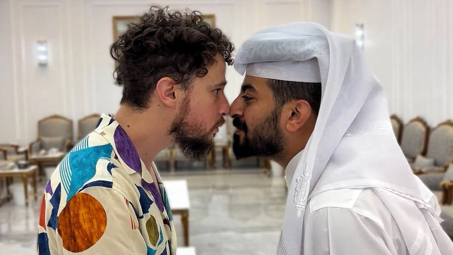 Luisito Comunica With Qatari Man Wallpaper