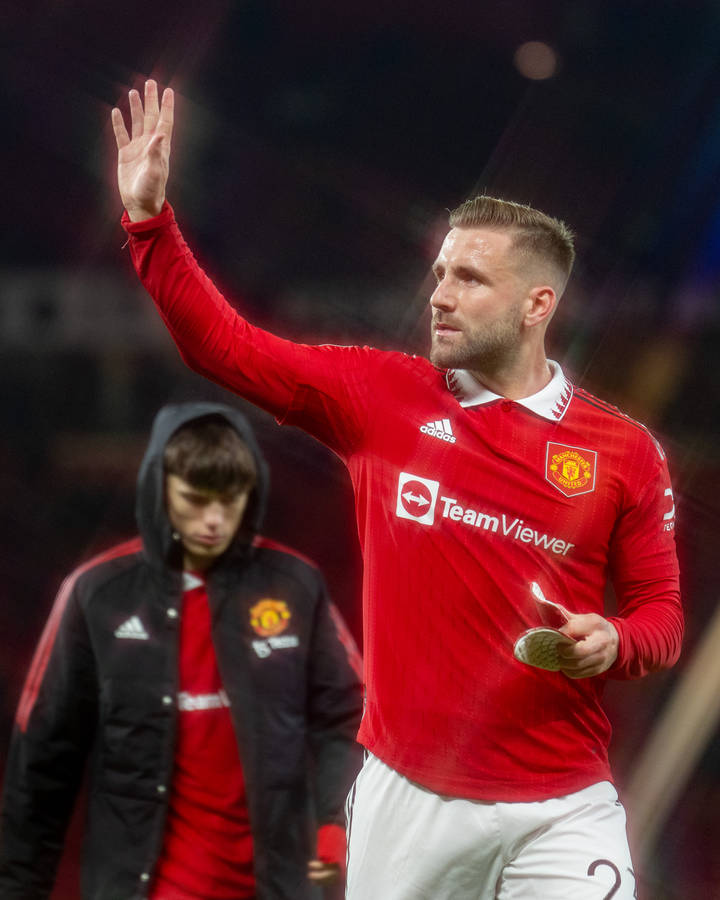 Luke Shaw Waving Wallpaper