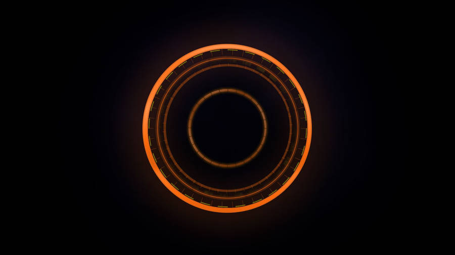 Luminous Orange Circles Wallpaper