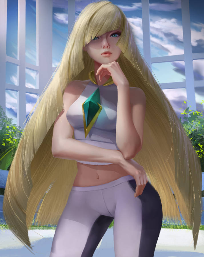 Lusamine Aesthetic Anime Girl Iphone Wallpaper