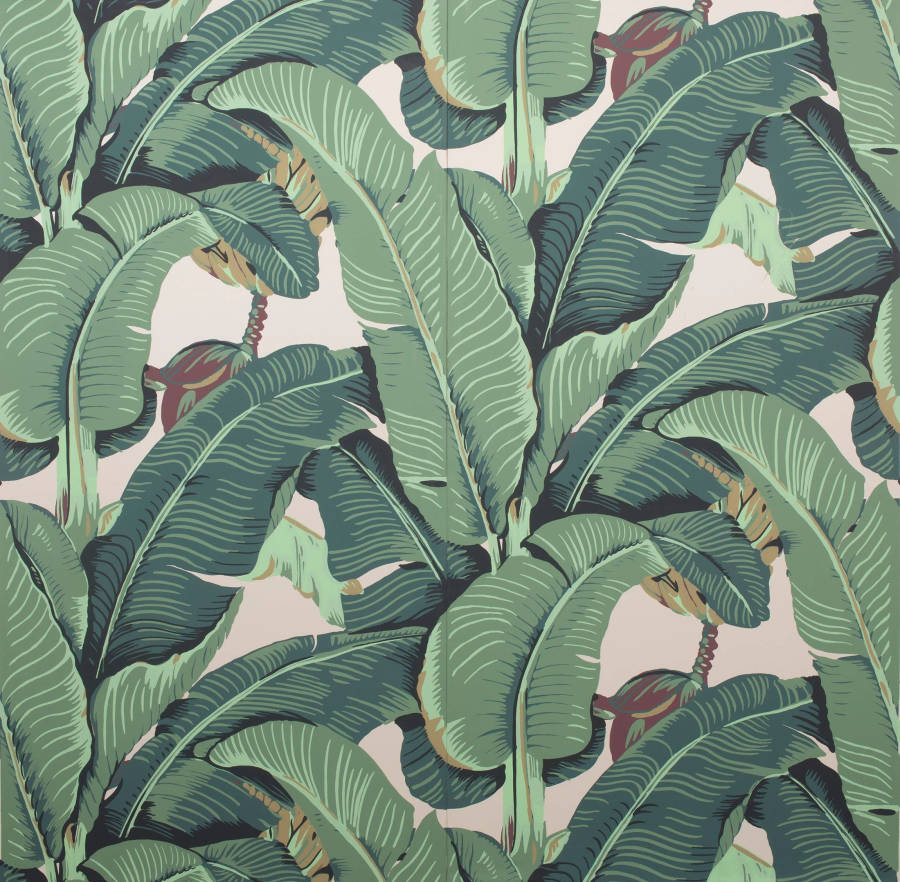 Lush Banana Leaves Art Wallpaper