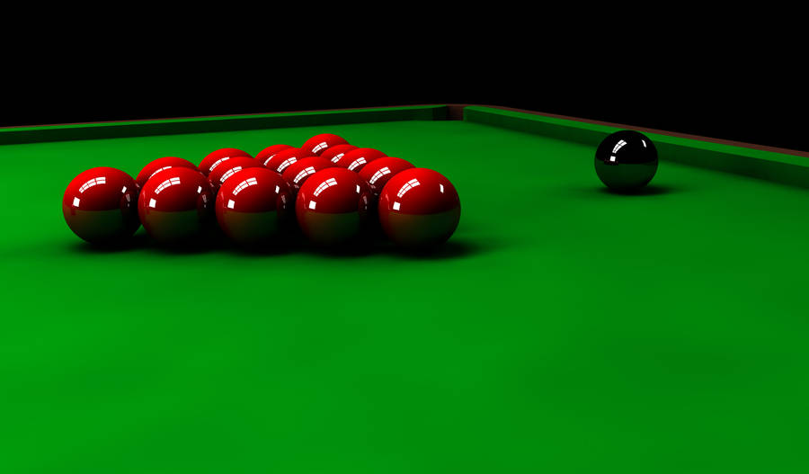 Lustrous Red Snooker Balls Wallpaper