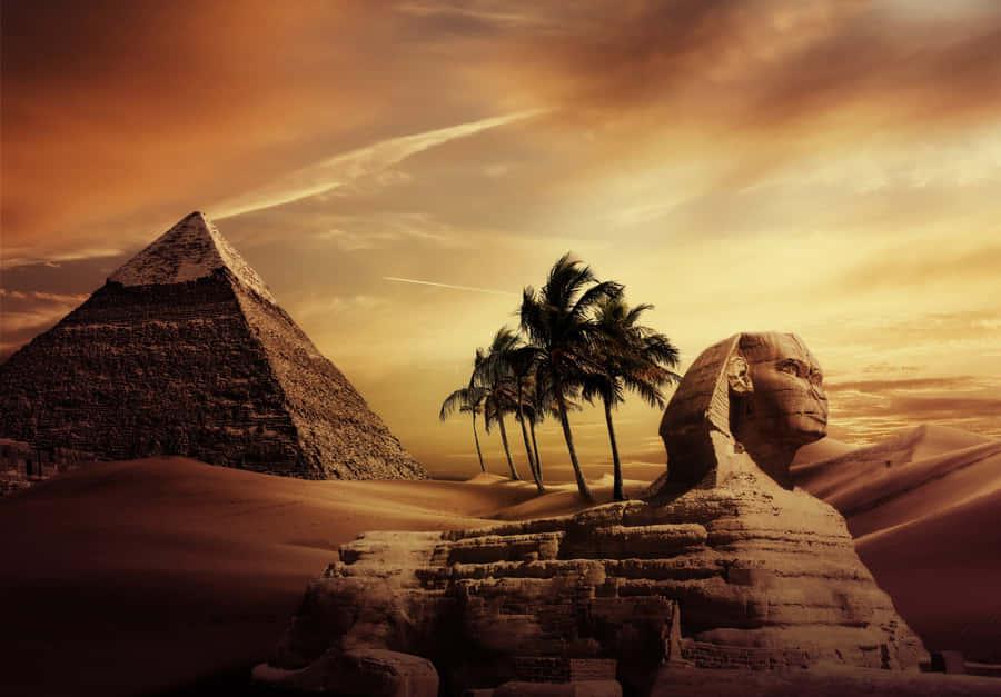 Luxurious Ancient Egyptian Pharaoh Wallpaper