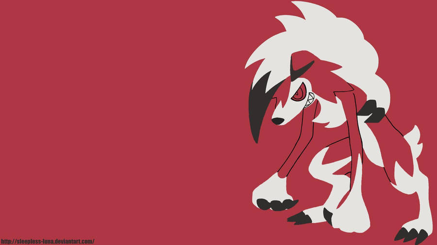 Lycanroc Midnight Desktop Wallpaper