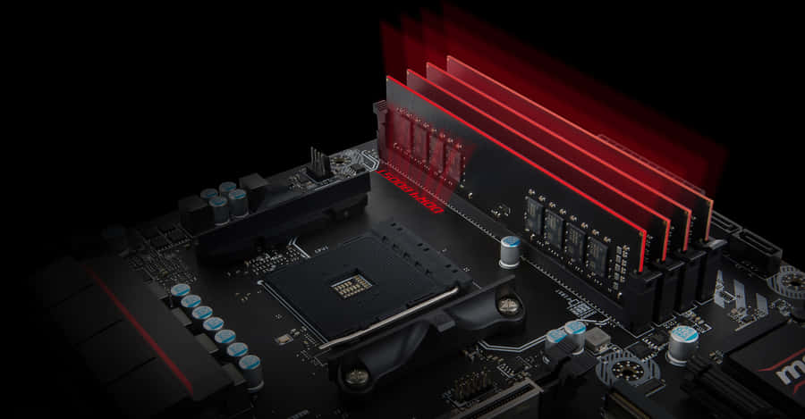 M S I Motherboard Dramatic Lighting Wallpaper