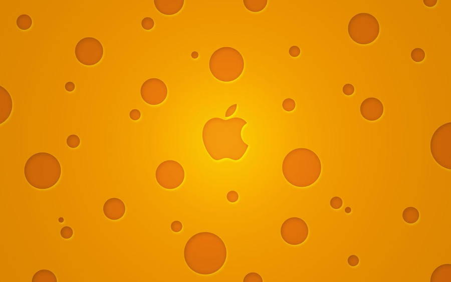 Mac Logo On Cheese Background Wallpaper