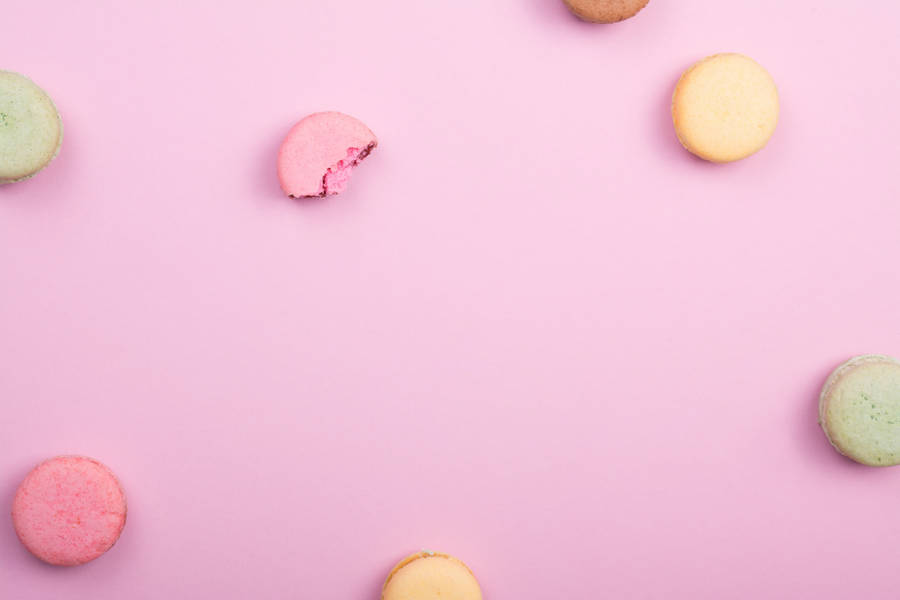 Macaroons Aesthetic Pattern Wallpaper