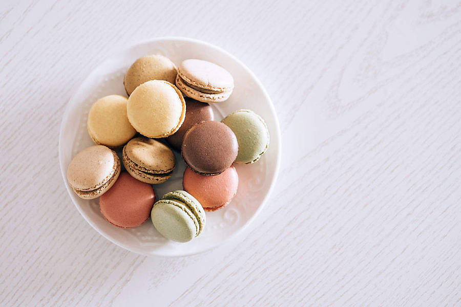 Macaroons In Pastel Pink Aesthetic Wallpaper