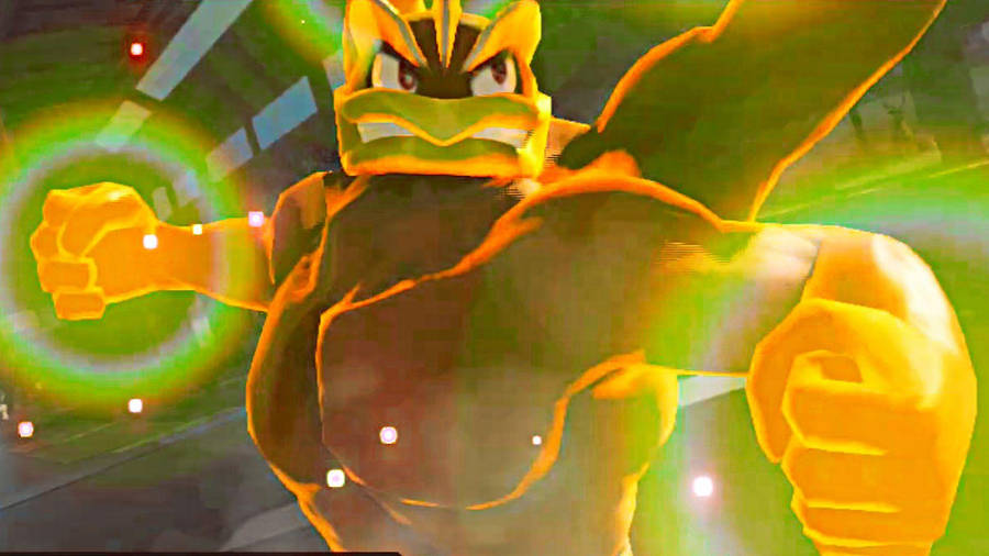 Machamp Golden About To Punch Wallpaper