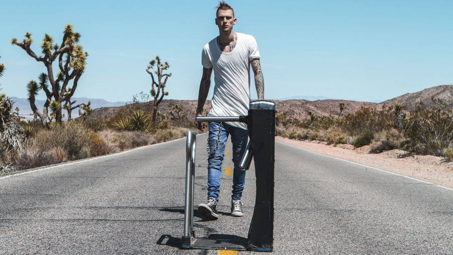 Machine Gun Kelly In The Road Wallpaper