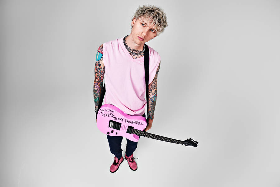 Machine Gun Kelly With Guitar Wallpaper