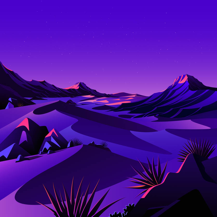 Macos Big Sur Purple Desert Wallpaper