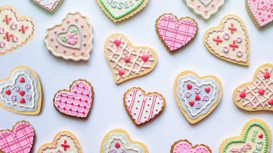 Macos Mojave Heart Sugar Cookies Wallpaper