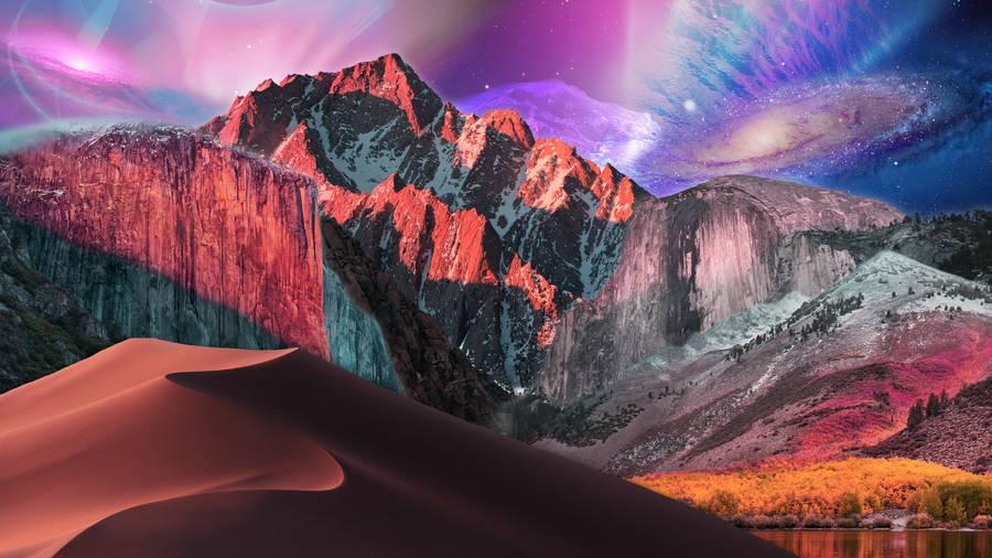 Macos Mojave Vibrant Scenery Wallpaper