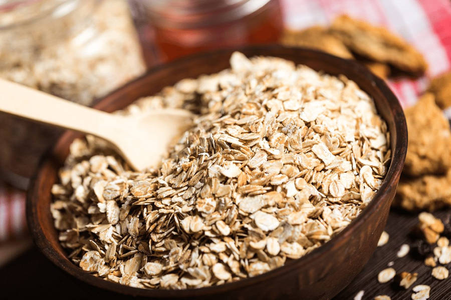 Macro Shot Of Rolled Oats Wallpaper