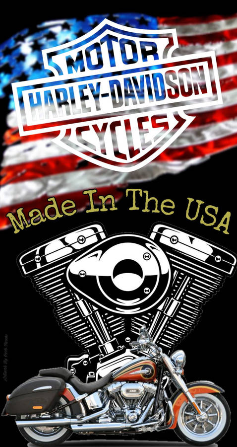 Made In The Usa Harley Davidson Mobile Wallpaper