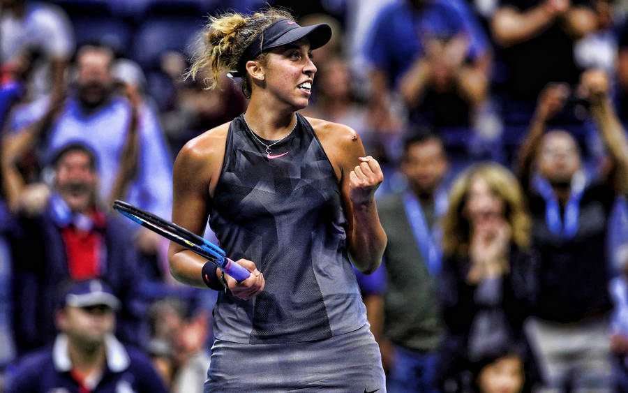 Madison Keys - Professional Tennis Player In Chic Black Outfit Wallpaper