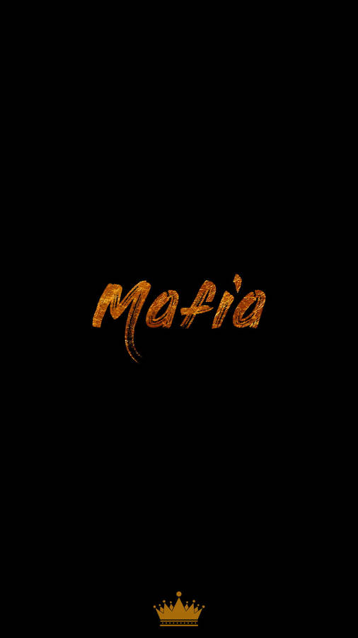 Mafia Written On Black Background Wallpaper
