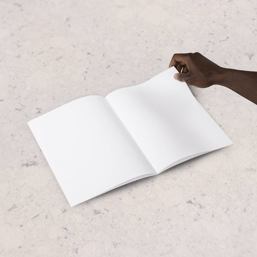 Magazine With Blank White Pages Wallpaper