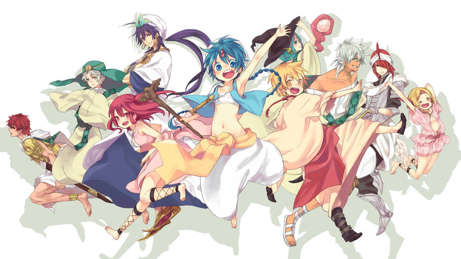 Magi The Labyrinth Of Magic Characters Wallpaper