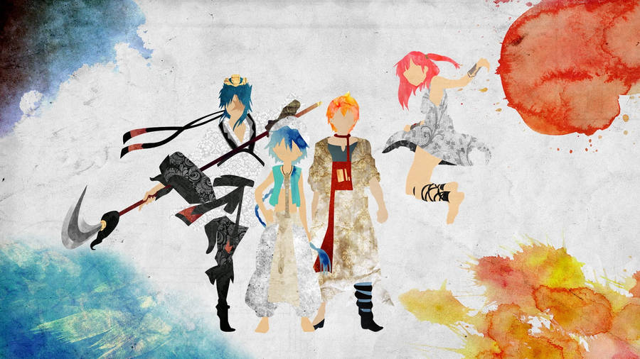 Magi The Labyrinth Of Magic Painting Wallpaper