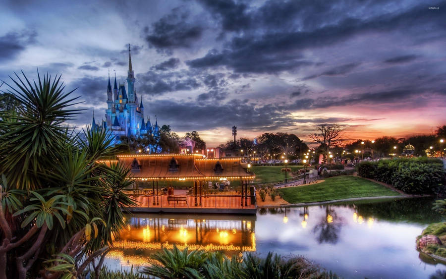 Magical Evening At Disneyland Orlando Wallpaper