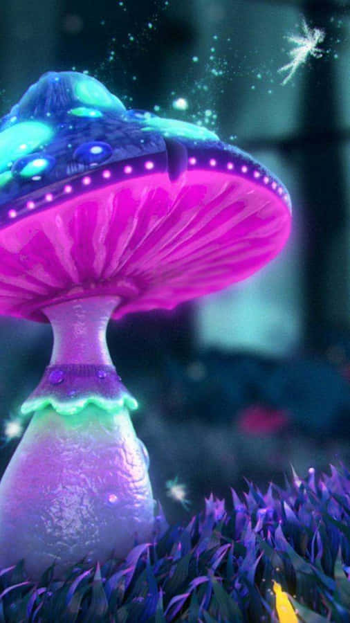Magical Mushroom Phone Wallpaper