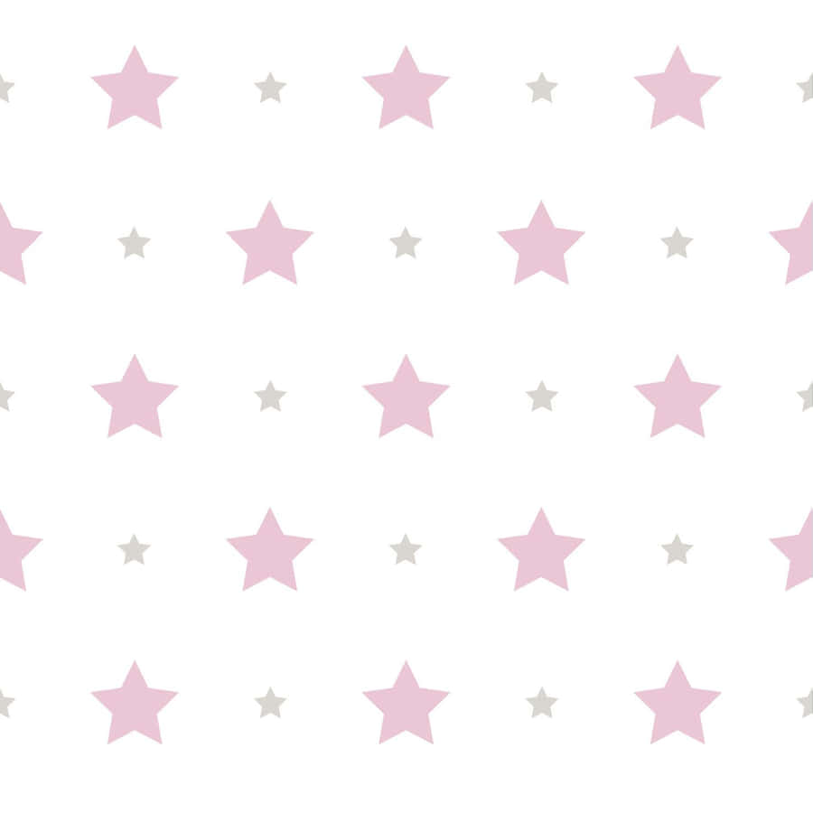 Magical Pink Stars In The Night Sky Wallpaper