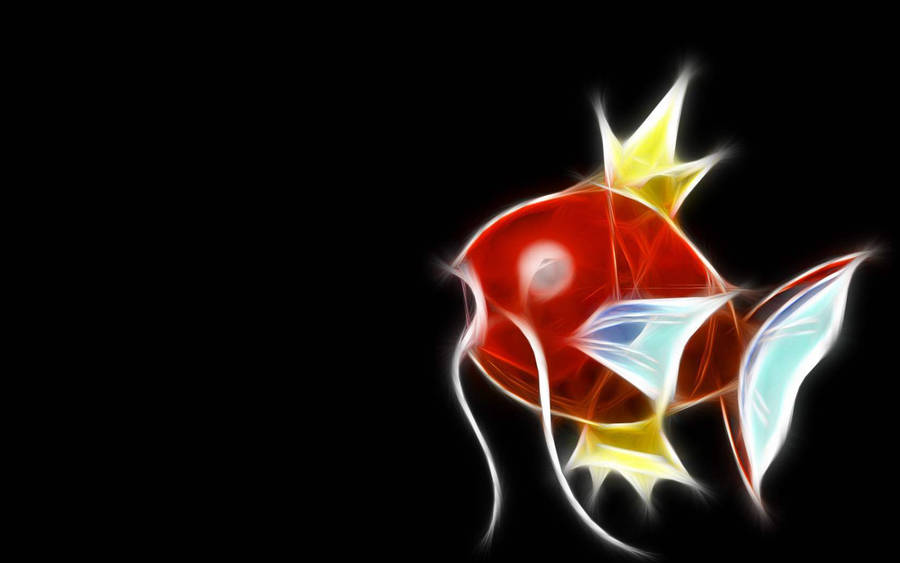 Magikarp Glowing Art Black Background Wallpaper