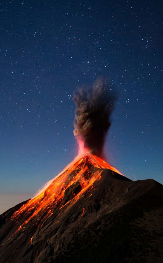 Magmatic Explosion Volcán De Fuego Volcano Wallpaper