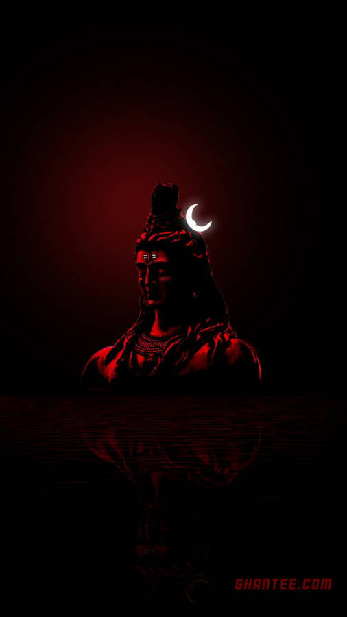 Mahadev Hd Red And Black Gradient Wallpaper