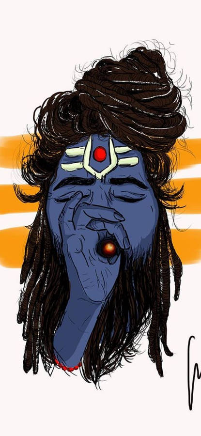 Mahakal Head Art Wallpaper