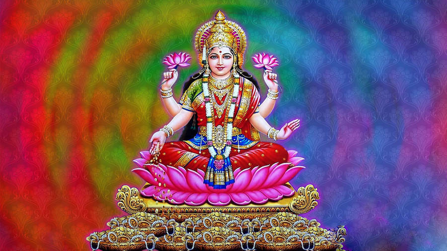 Mahalakshmi Rainbow Wallpaper