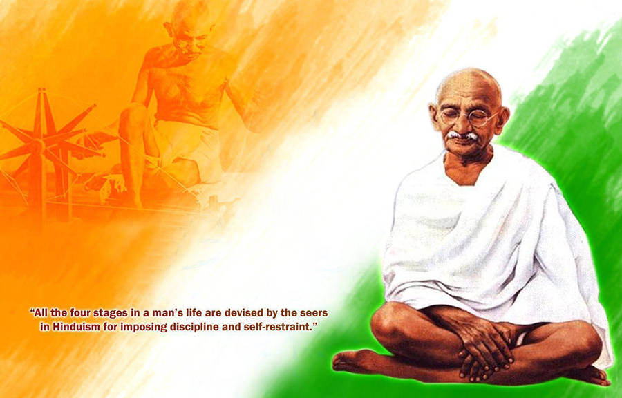 Mahatma Gandhi Meditating Wallpaper