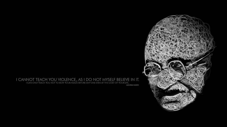 Mahatma Gandhi Stylised Portrait Wallpaper