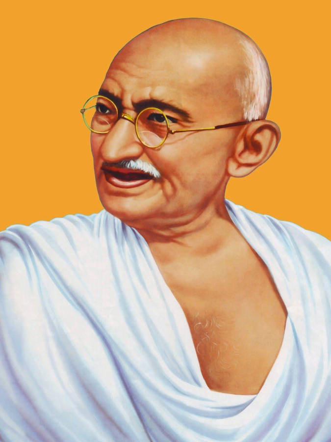 Mahatma Gandhi With Spectacles Wallpaper