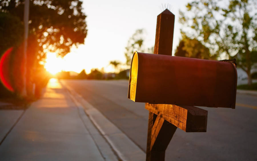 Mail Traditional Mailbox On A Street Wallpaper