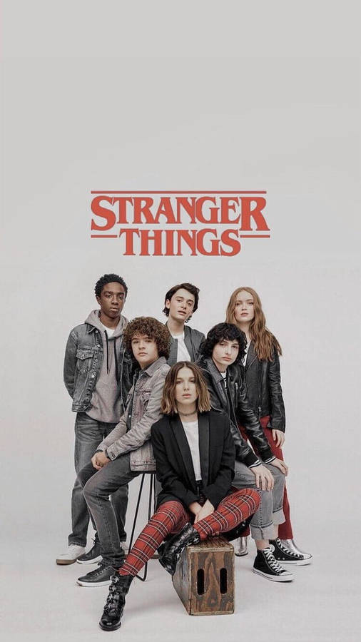 Main Cast Photoshoot Stranger Things Phone Wallpaper