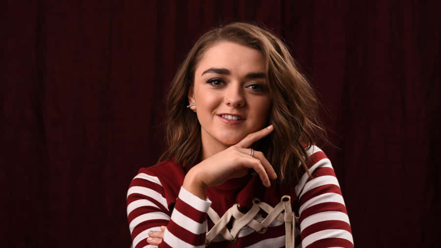 Maisie Williams Exuding Elegance And Boldness Wallpaper