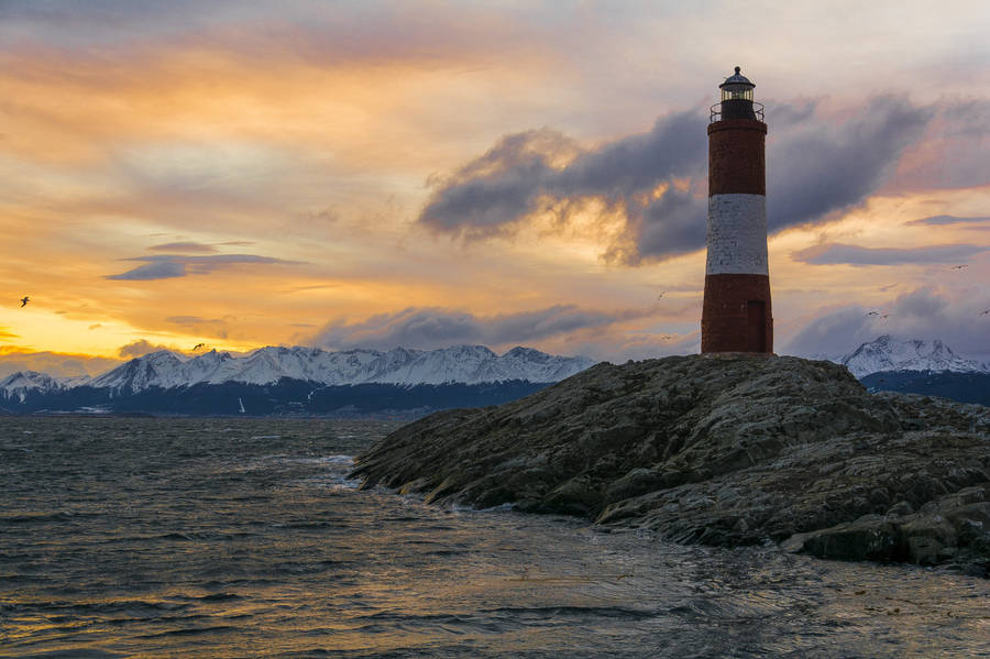 Majestic Beagle Channel View In Argentina Wallpaper