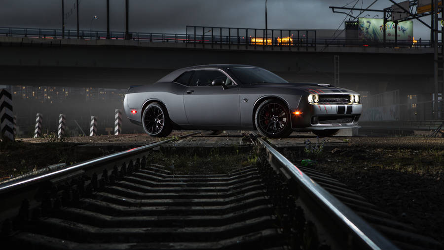 Majestic Black Dodge Challenger Demon In 4k Wallpaper